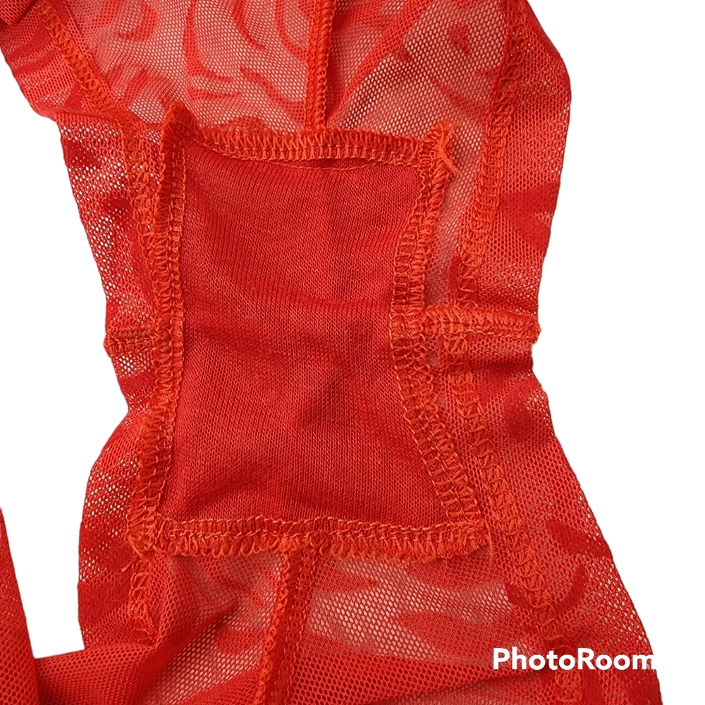 Lady Princess lace panties red boy shorts style satin trim nwt size 8 - Picture 5 of 9